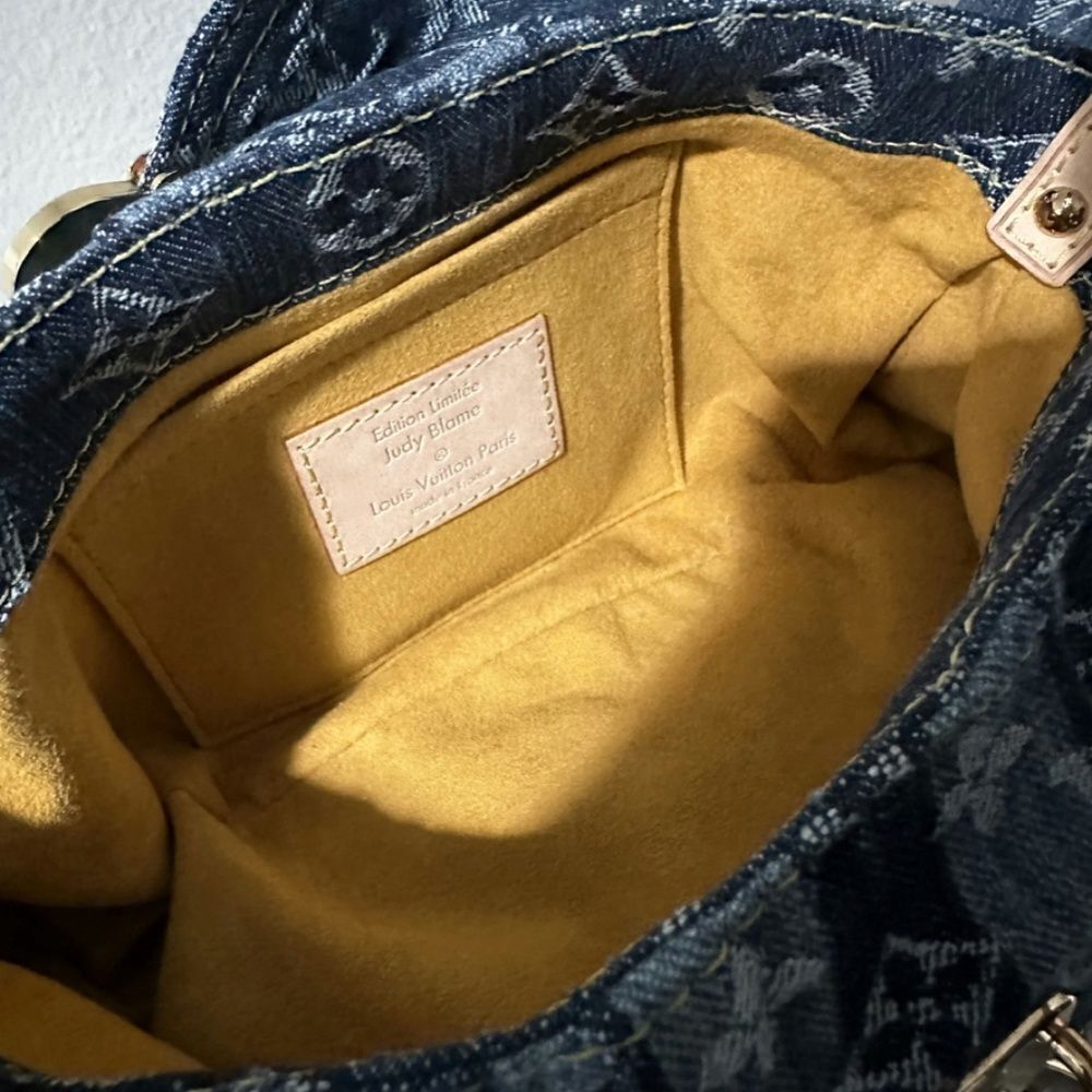Louis Vuitton Limited Edition Blue Denim Monogram Denim Mini Pleaty Raye Customi - Picture 3 of 9